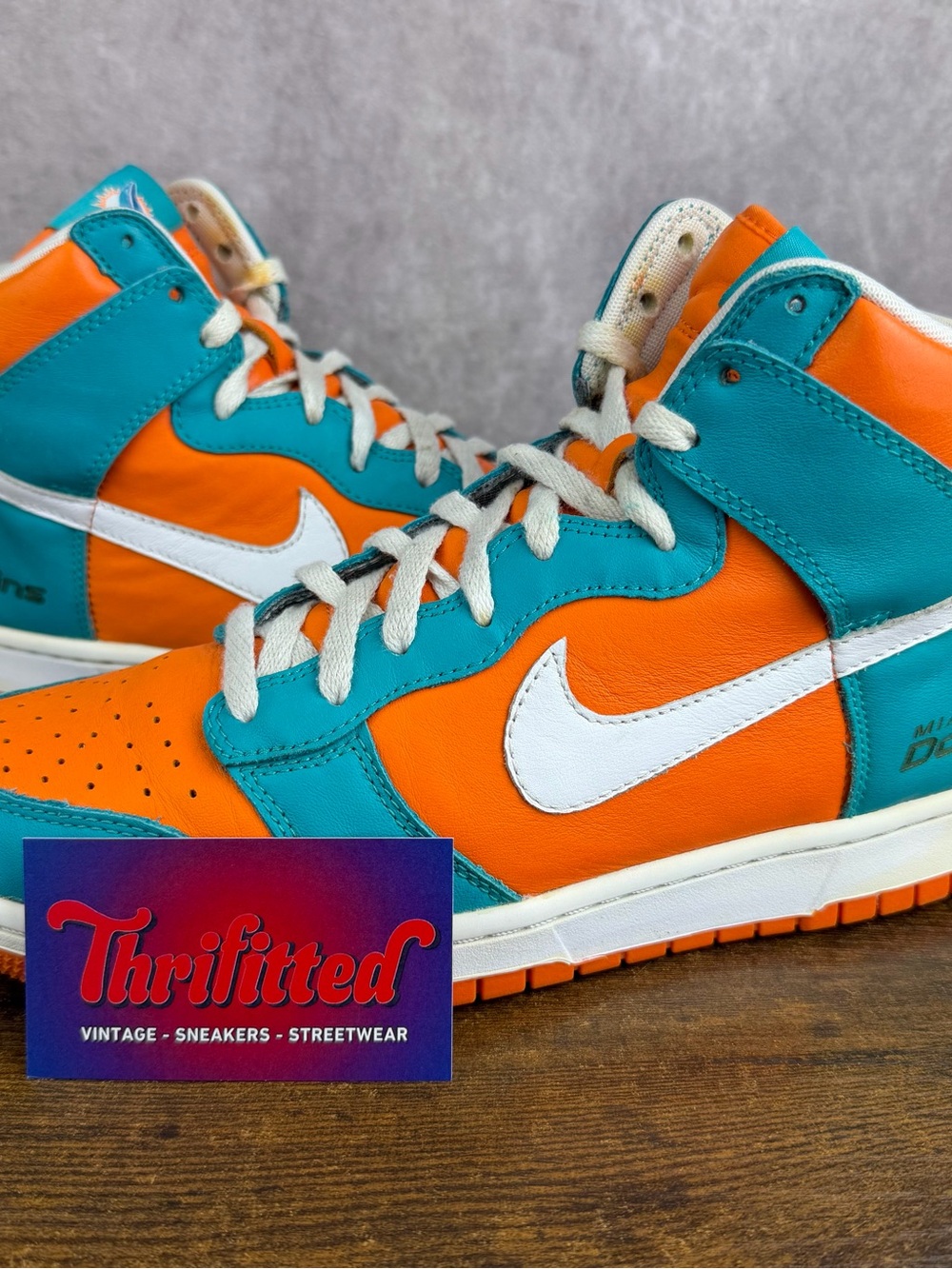 Nike Dunk High iD x NFL Miami Dolphins Size 10.5 535078-901 Men Sneakers OG Rare